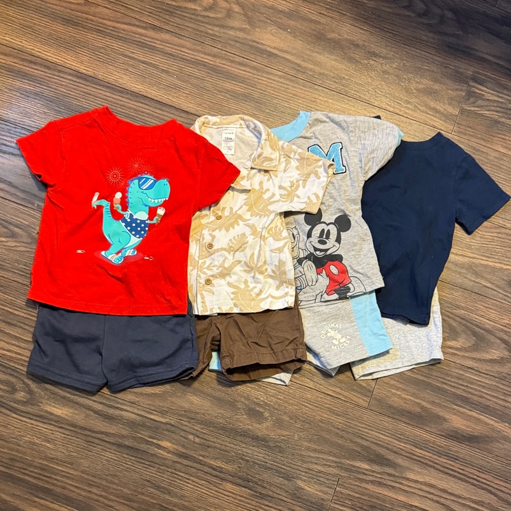 Kids Graphic T-Shirts and Shorts Set
